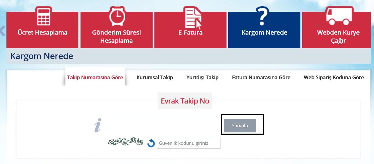 KARGO TAKİP EDevlet