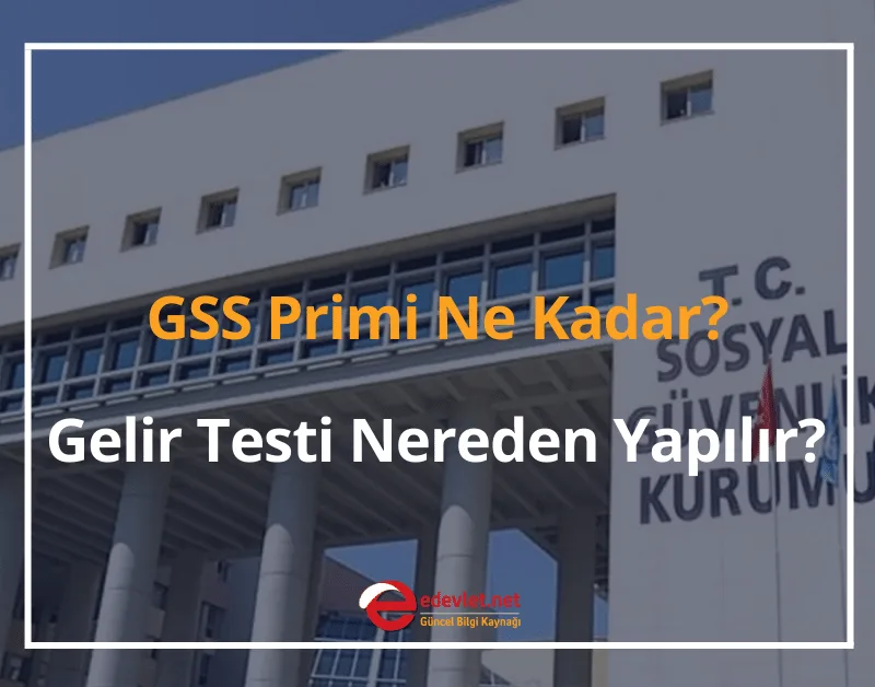 2024 GSS Primi Ne Kadar? Gelir Testi Nereden Yapılır?