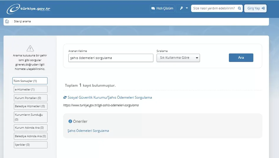 e-Devlet Süt Parası Sorgulama