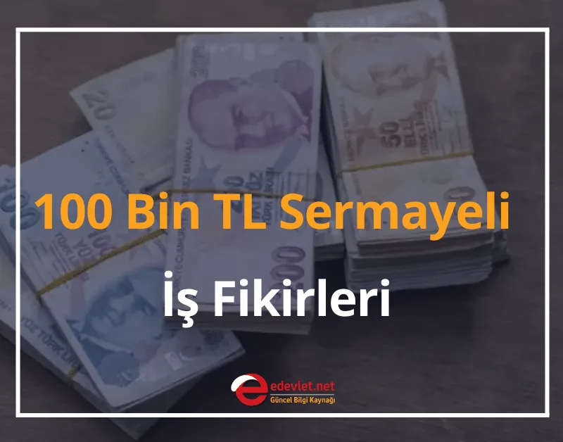 100 Bin TL Sermayeli İş Fikirleri 2024 Patlayacak İş Fikirleri