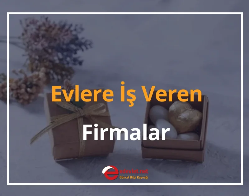 Evlere İş Veren Firmalar 2024 Evde Ek İş Fırsatı