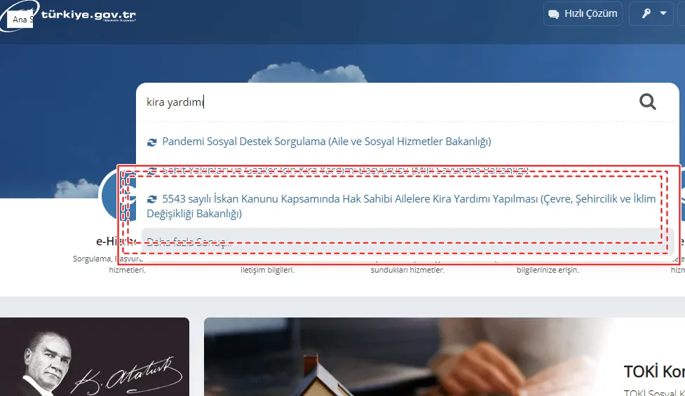 e-Devlet Kira Yardımı Başvurusu Nasıl Yapılır?