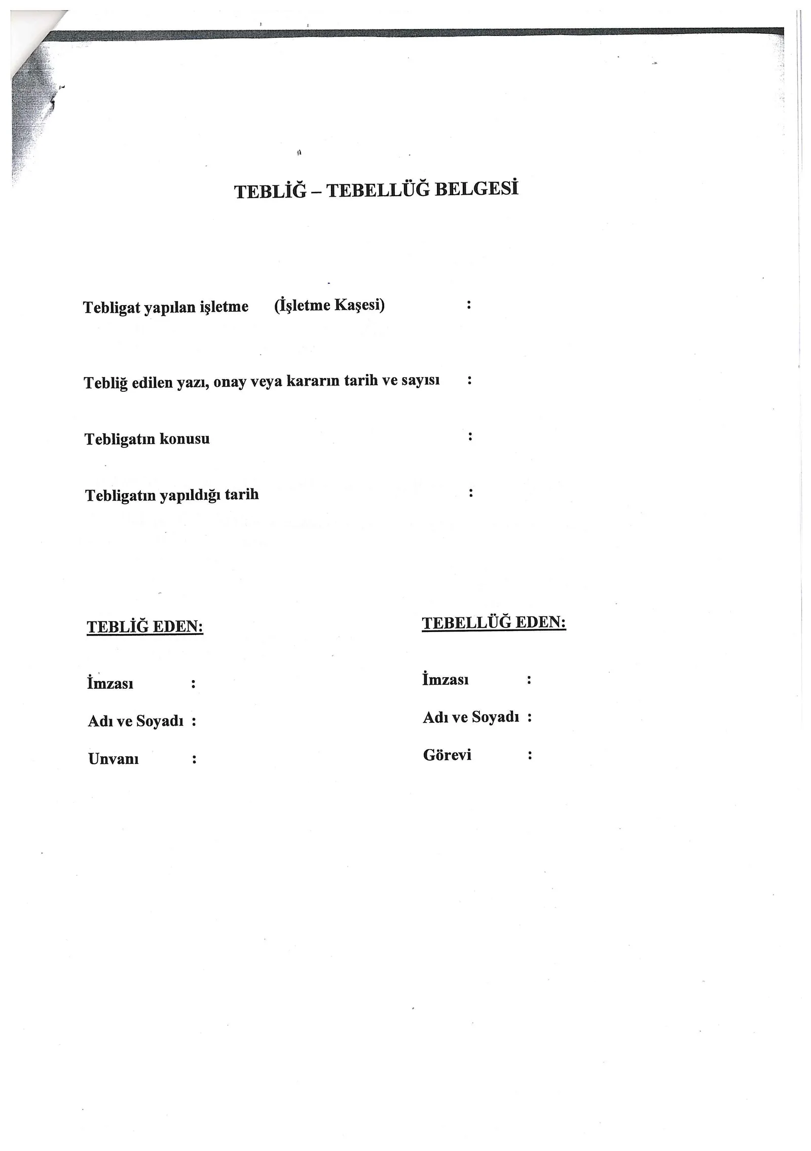 Tebliğ Tebellüğ