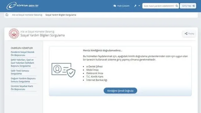 Doğalgaz Yardımı Başvuru Formu