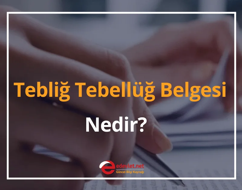 Tebliğ Tebellüğ Belgesi Nedir? 2024 Nereden Alınır? (Detaylı Anlatım)