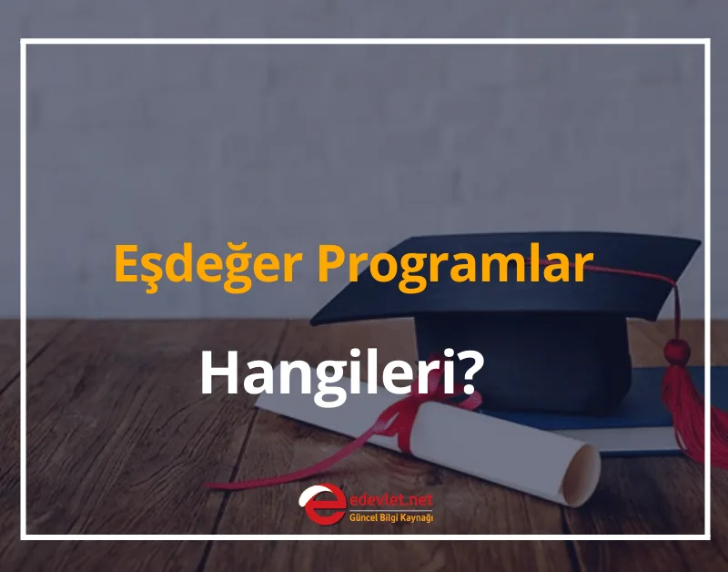 Eşdeğer Programlar Hangileri? 2024 Eşdeğer Diploma Programı Ne Demek?