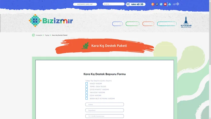 Kara Kış Destek Başvuru Formu