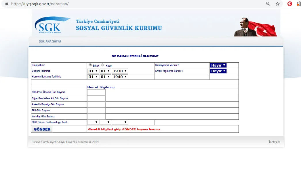 SSK 4A Emeklilik sorgulaması