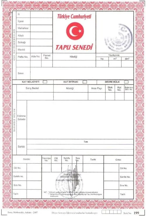 tapu örneği
