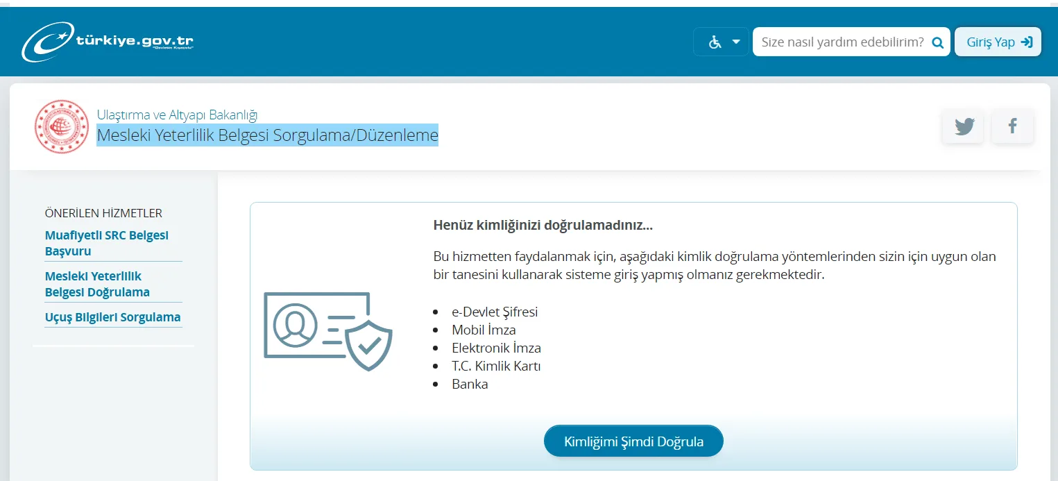 src-belgesi-sorgulama