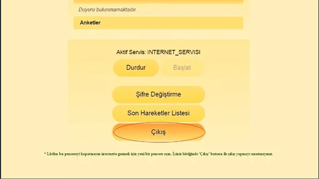 KYK çıkış yapma