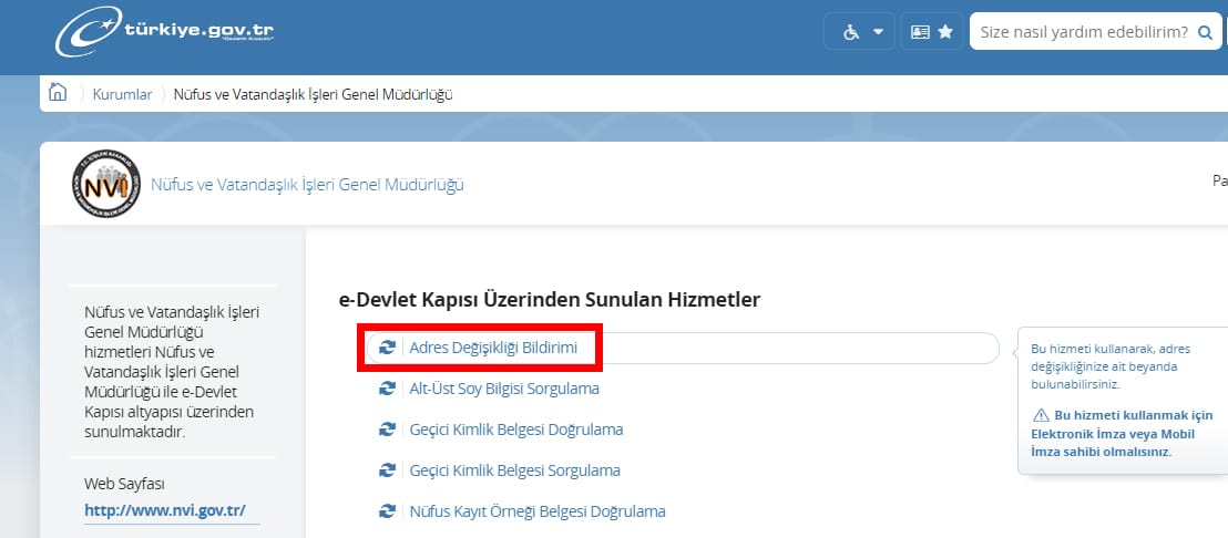 İkametgah değişikliği