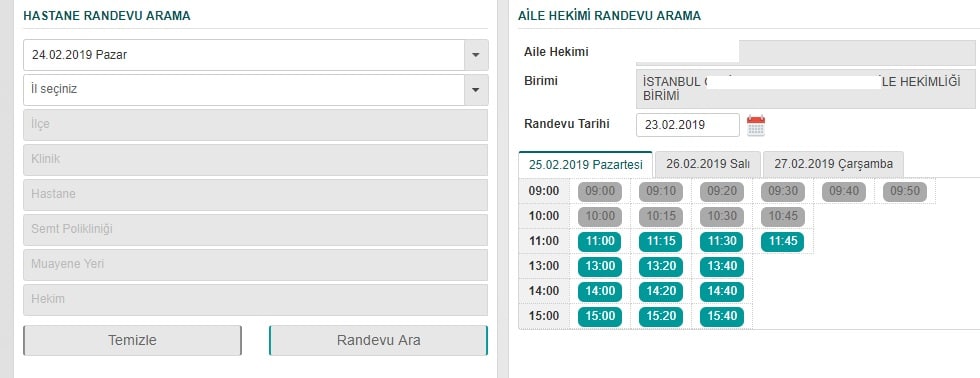 sağlık ocağı randevu takip programı