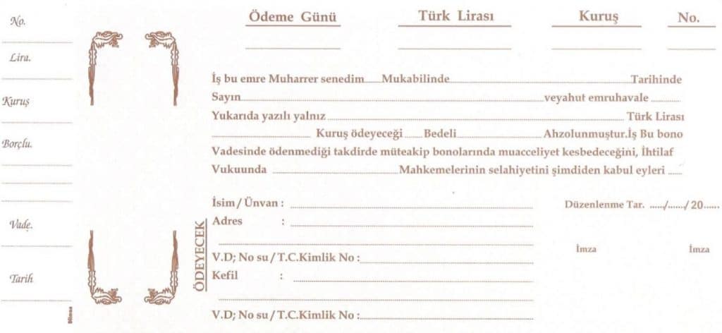 Senet Nasıl Doldurulur? Nasıl Yazılır? Senet Örnekleri