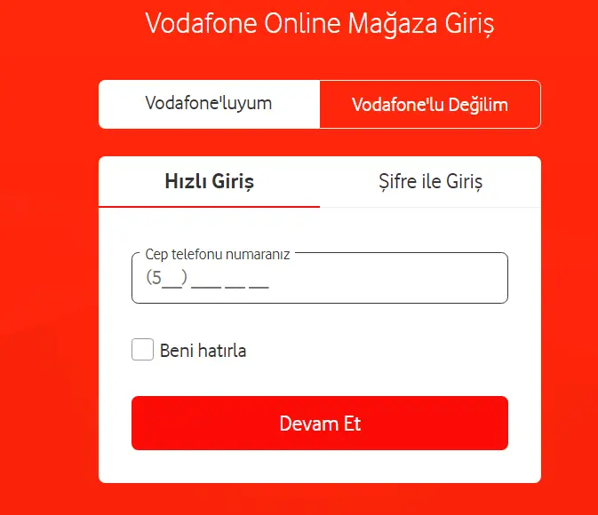 vodafone giris