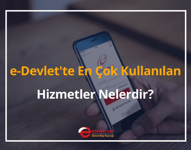 e-devlet'te en çok kullanılan hizmetler