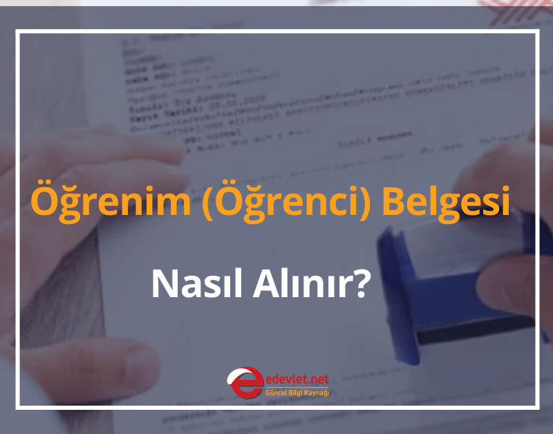 öğrenim (öğrenci) belgesi