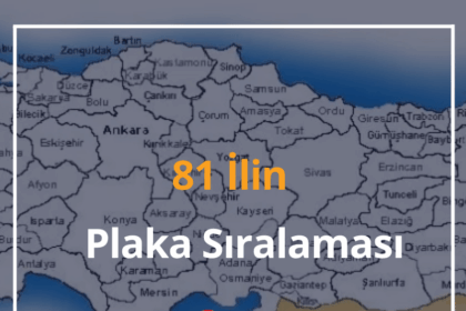 2024 Yılı İl İl Plaka Kodları - 81 İlin Plaka Sıralaması 6 Plaka Kodları